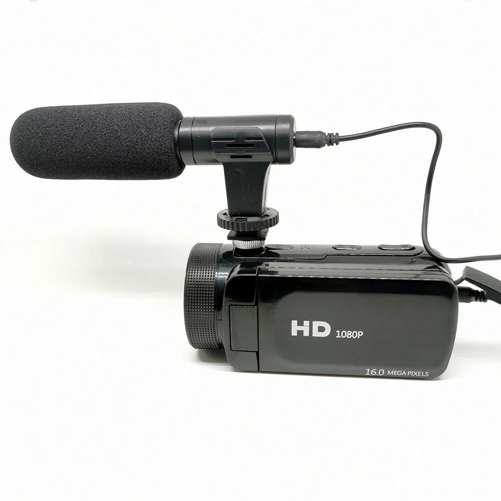 HD Digital Camera 16 Million Pixel Handheld DV Camcorder with Microphone Wide-angle Lens Video Camera