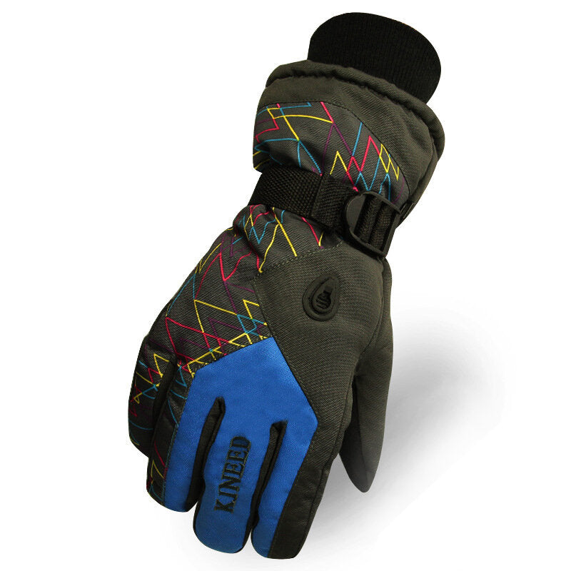 Mens Winter Skiing Gloves Waterproof Thermal Warm Snowboard Running Bike Ski Mittens