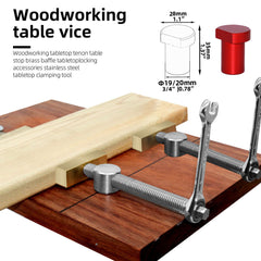 Sturdy Stainless Steel Woodworking Desktop Press, Adjustable 19mm/20mm, Lightweight, Durable, Easy to Use