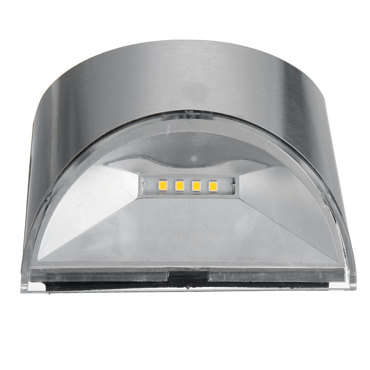 2pcs Waterproof Stainless Steel Solar Wall Lights Outdoor Fence Post Step Lights