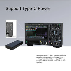 250MHz Digital Oscilloscope, 4 Channels, 12-Bit Resolution, 1.25GSa/s, HD Display & Built-In Signal Generator