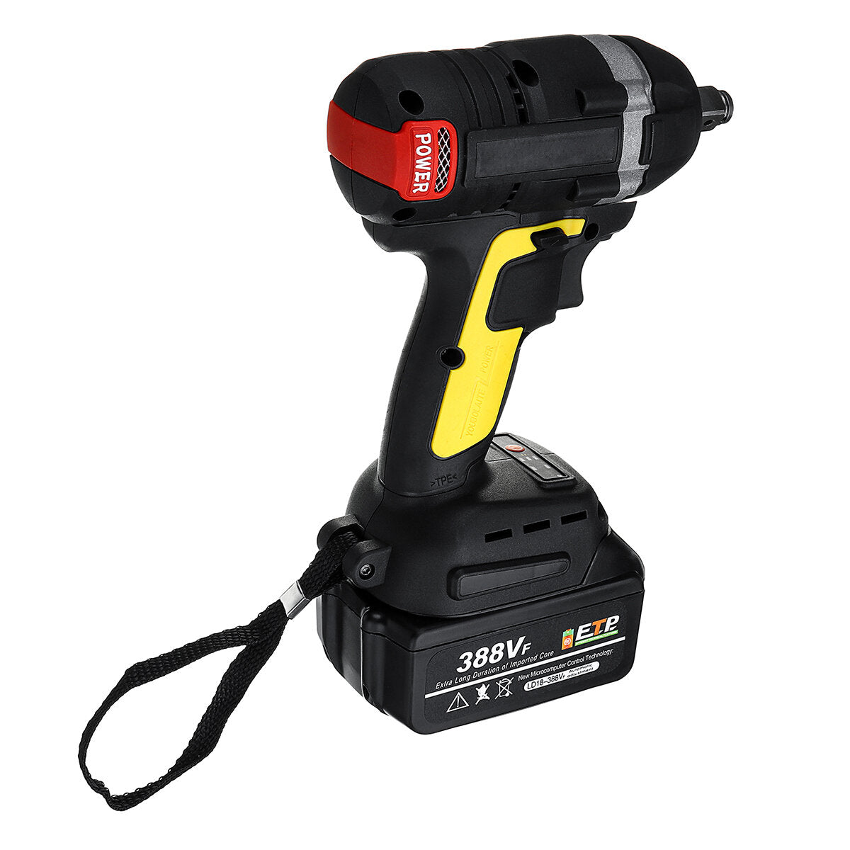 630N.m Brushless Cordless Electric Wrench 2x Li-Ion Battery