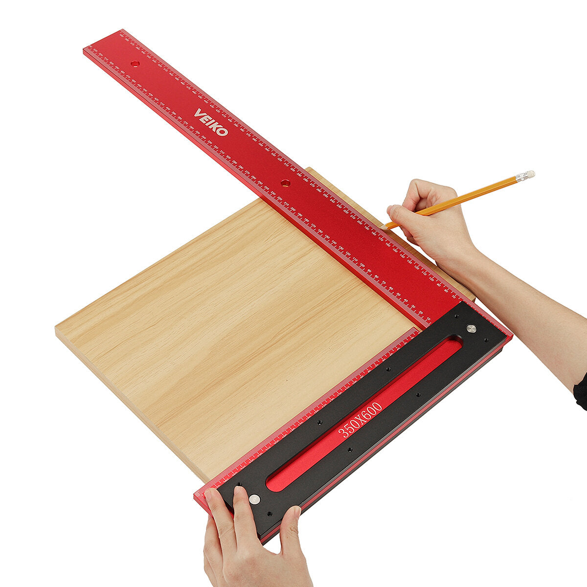 600mm Aluminum Alloy Carpenter Square Framing Square Right Angle Ruler for Woodworking Square Setting Marking
