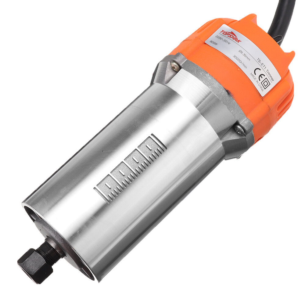 800W 110V/220V Electric WoodTrimmer 6.35mm Steel Chuck For Wood Router Chamfering Grooving Curve Cutting Woodworking Planing