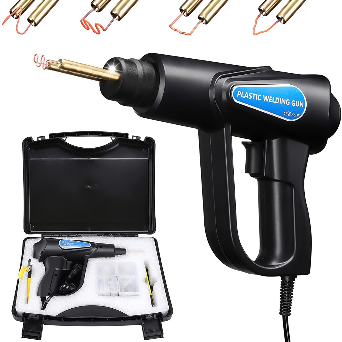 70W Hot Stapler Plastic Welding Machine Car Bumper Repair Kit Plier 4 Wave Staples Welding Repairing Machine Welder Repair Tool
