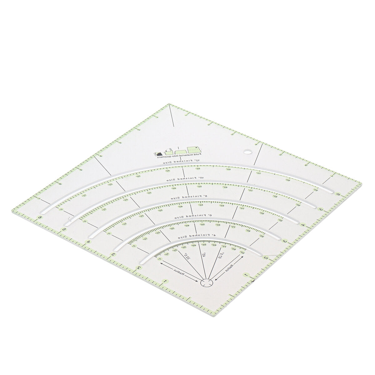 Multifunctional Acrylic Arcs & Fans Quilt Paper Fabric Circle Cutter Ruler