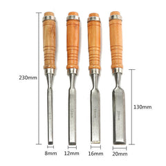4Pcs 8/12/16/20mm Woodwork Carving Chisels Tool Set For Woodworking Carpenter