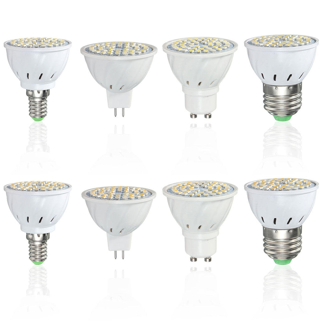 E27 E14 GU10 MR16 LED 4W 48 SMD 3528 LED Pure White Warm White Spot Lightt Lamp Bulb AC110V AC220V