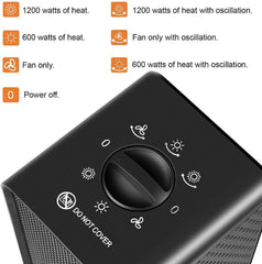 1200W PTC Ceramic Electric Heater, 110V/220V Home & Bathroom Warmer Fan