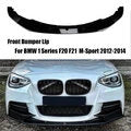 Car Front Bumper Lip Spoiler Splitter Glossy Black for BMW 1 Series F20 F21 Early M-Sport 2012-2014