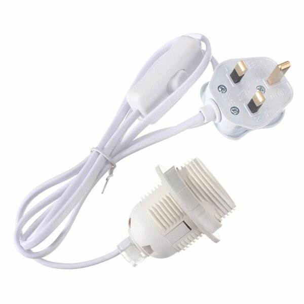 E27/E26 Edison ES Ceiling Light Holder Pendant Lamp Bulb Fitting Socket Switch Max Power AC 250V