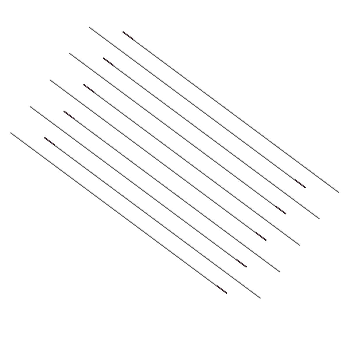 10Pcs 1.0-4.0mm TIG Tungsten Lanthanated Welding Electrode Purple WES Tip Rod