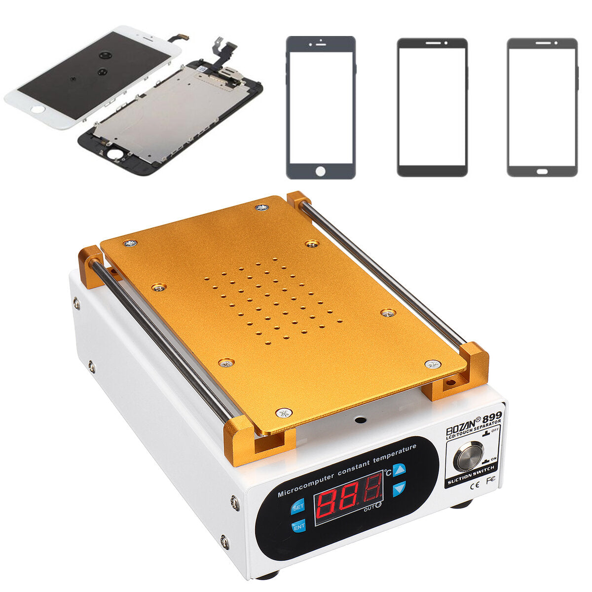 7 Inch 2 Air Pump Built-in Vacuum Pump Mobile Phone LCD Glass Screen Separator Repair Machine
