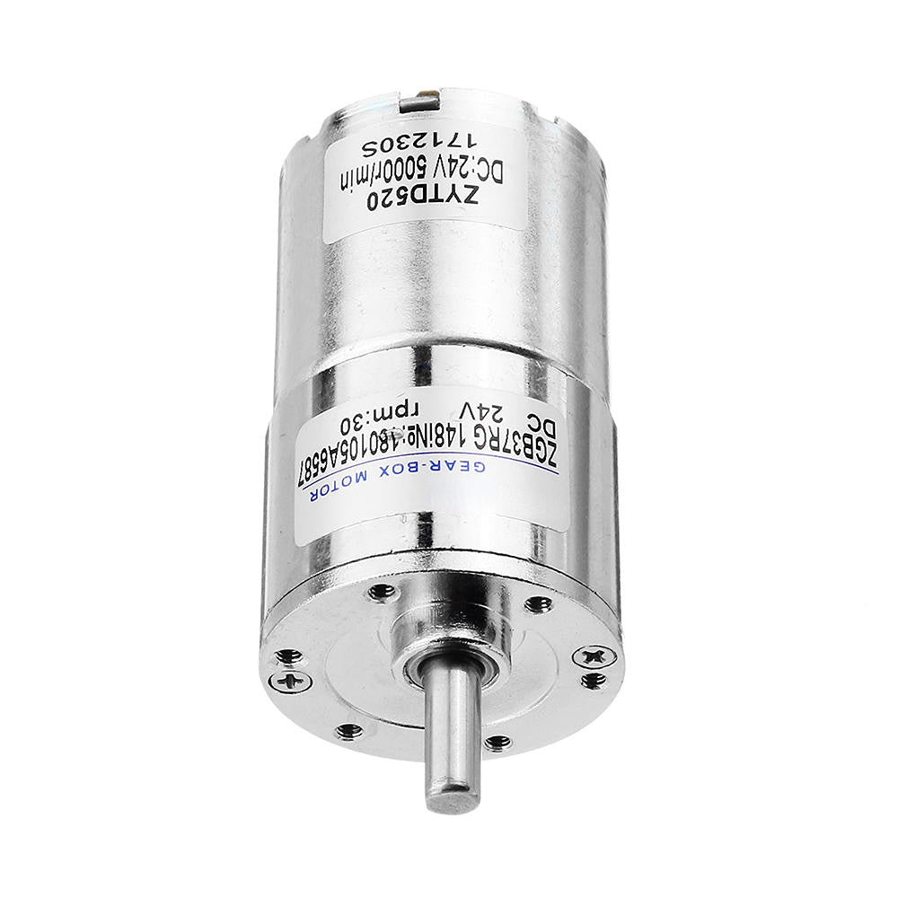 24V 30rpm Reduction Motor 37mm DC Gear Motor