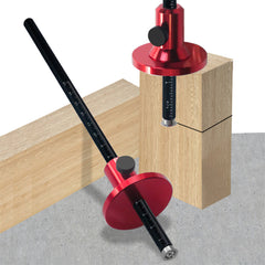 Precision Wheel Marking Gauge with Dual Scale for Mortise Measuring & Parallel Line Drawing - Durable & Accurate Tool
