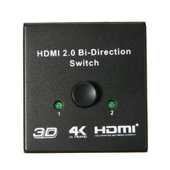 2.0 HDTV Switch Switcher Splitter Bi-Direction Hub HDCP 2x1 1x2 In Out 4K