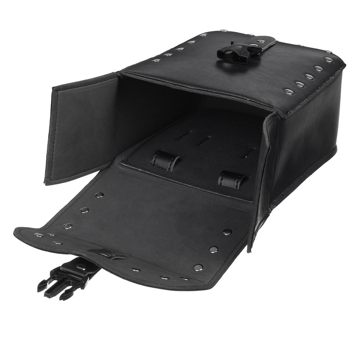 Universal Motorcycle Front Rear Fork Tool Pouch Side Bag Saddlebag PU Leather
