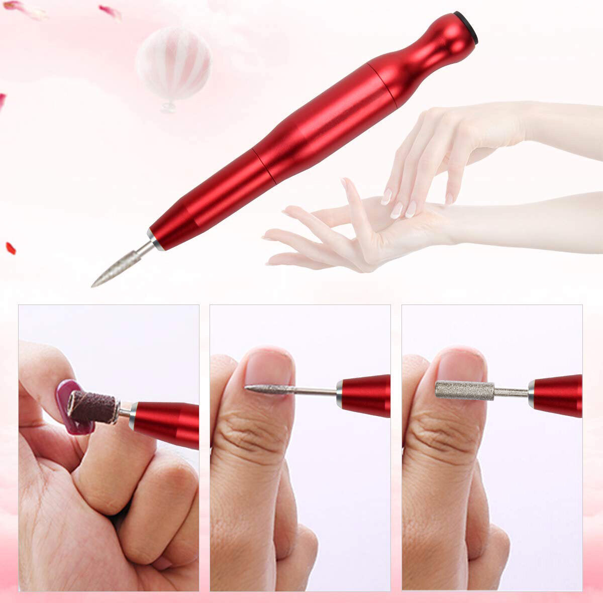 12V Professional USB Electric Nail Drill Tools Machine Portable Salon Manicure Polishing File