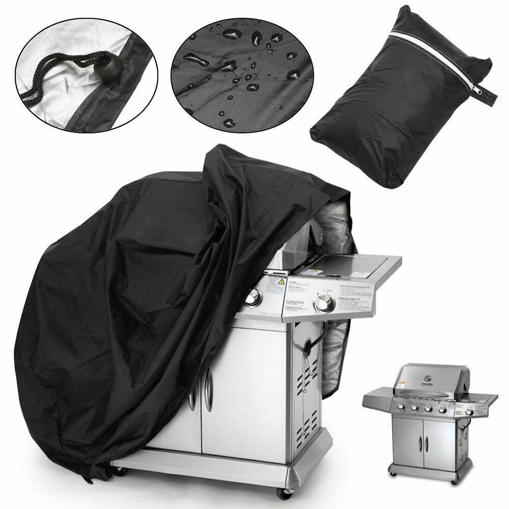 Waterproof Black Barbecue Cover Anti Dust Rain Cover For Outdoor BBQ Accessories