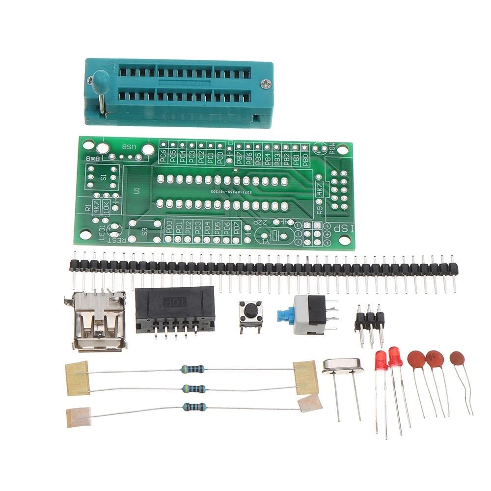 3Pcs DIY Kit ATmega8 ATmega48 AVR Minimum System Development Board Kits Miniature Mini Electronic Suite Parts Without Chip