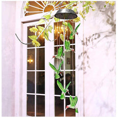 Color Changing LED Solar Power Lamp Hummingbird Wind Chime Light Hanging Decor
