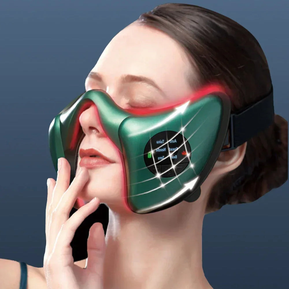 Electric Face-Lifting Device with 12 Gears, RF & EMS Massage, Anti-Aging, 110V-220V, Includes Remote & Accessories