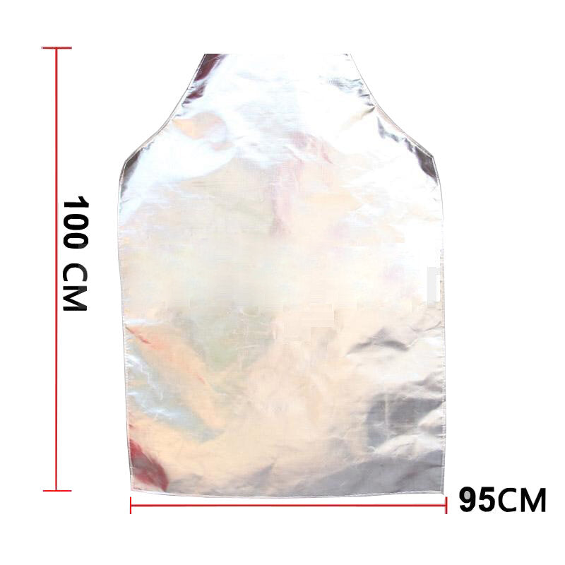 Heat Resistant Work Apron 1000 Aluminum Fabric Safety Apron High Temperature Working Thermal Radiation Aluminized Aprons