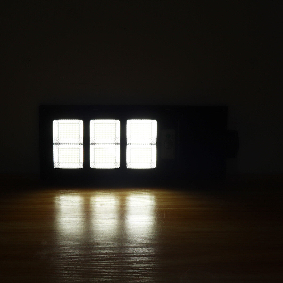 208/416/624/832LED Solar Powered Wall Street Light PIR Motion Sensor Dimmable Lamp + Remote Control