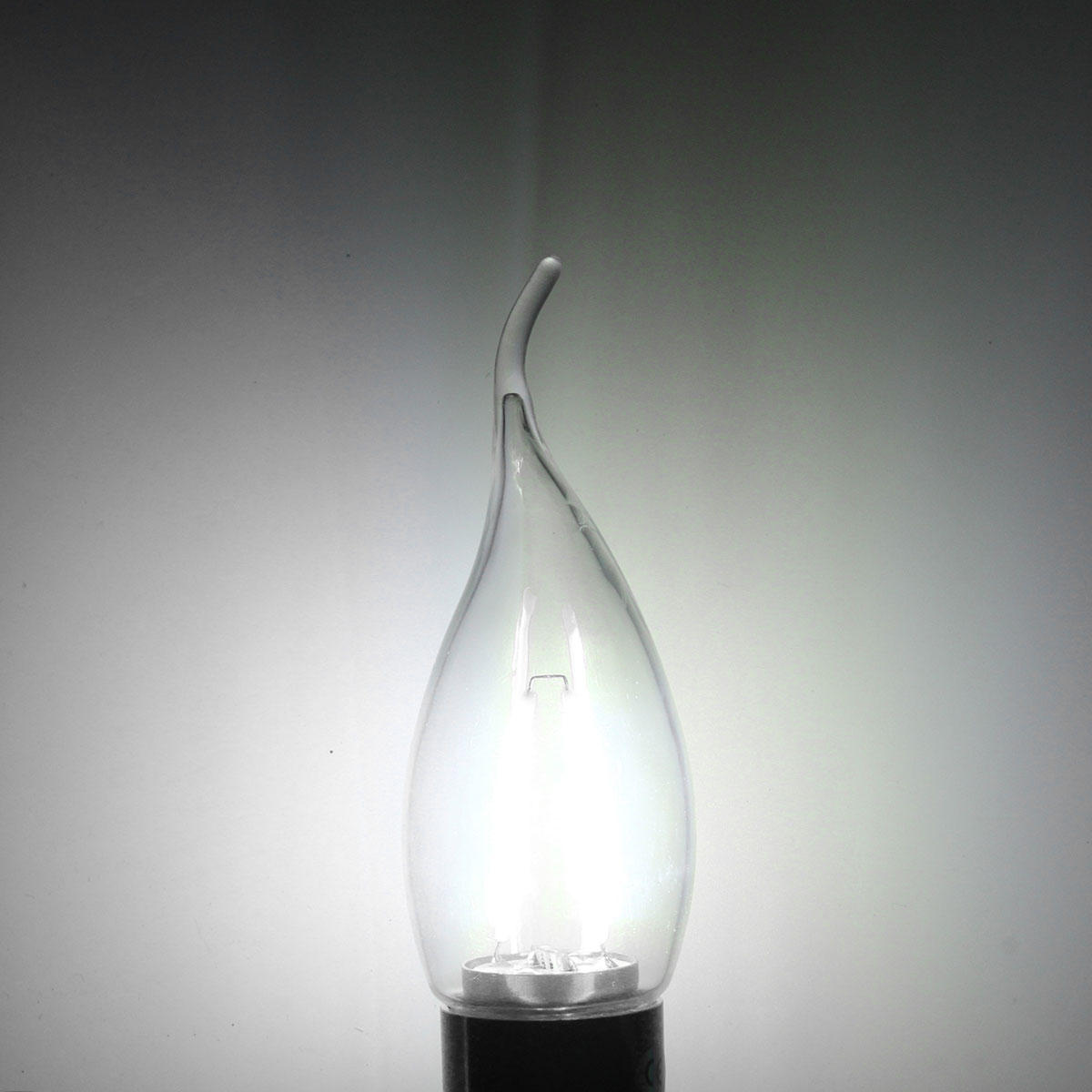 Non-Dimmable 2W Sliver Pull Tail Incandescent Candle Light Bulb 220V