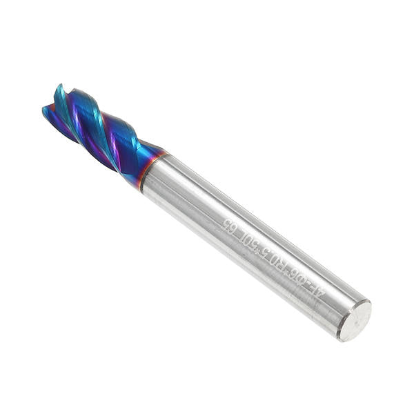 5/6/8mm R0.5 Nano Blue Coating Carbide End Mill HRC60 4 Flute CNC Milling Cutter