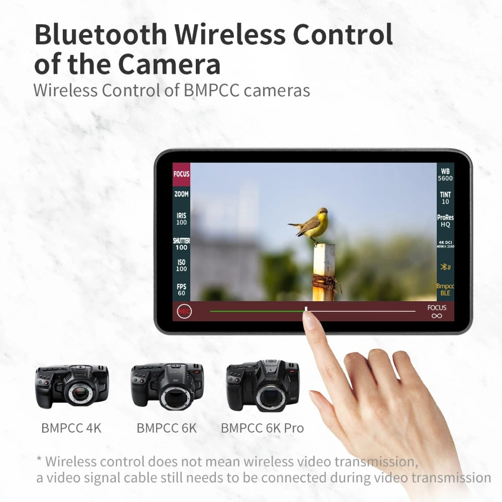 7 Inch 1000nits Wireless Camera Control Mointor 4K HD Full Touch Screen 3D LUT Field Monitor with HD 1920x1080P Output