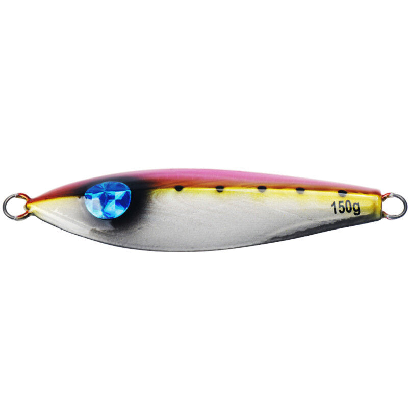 1PC 9cm 150g Luminous Fishing Hard Iron Bait Coating Strong Fishing Lure