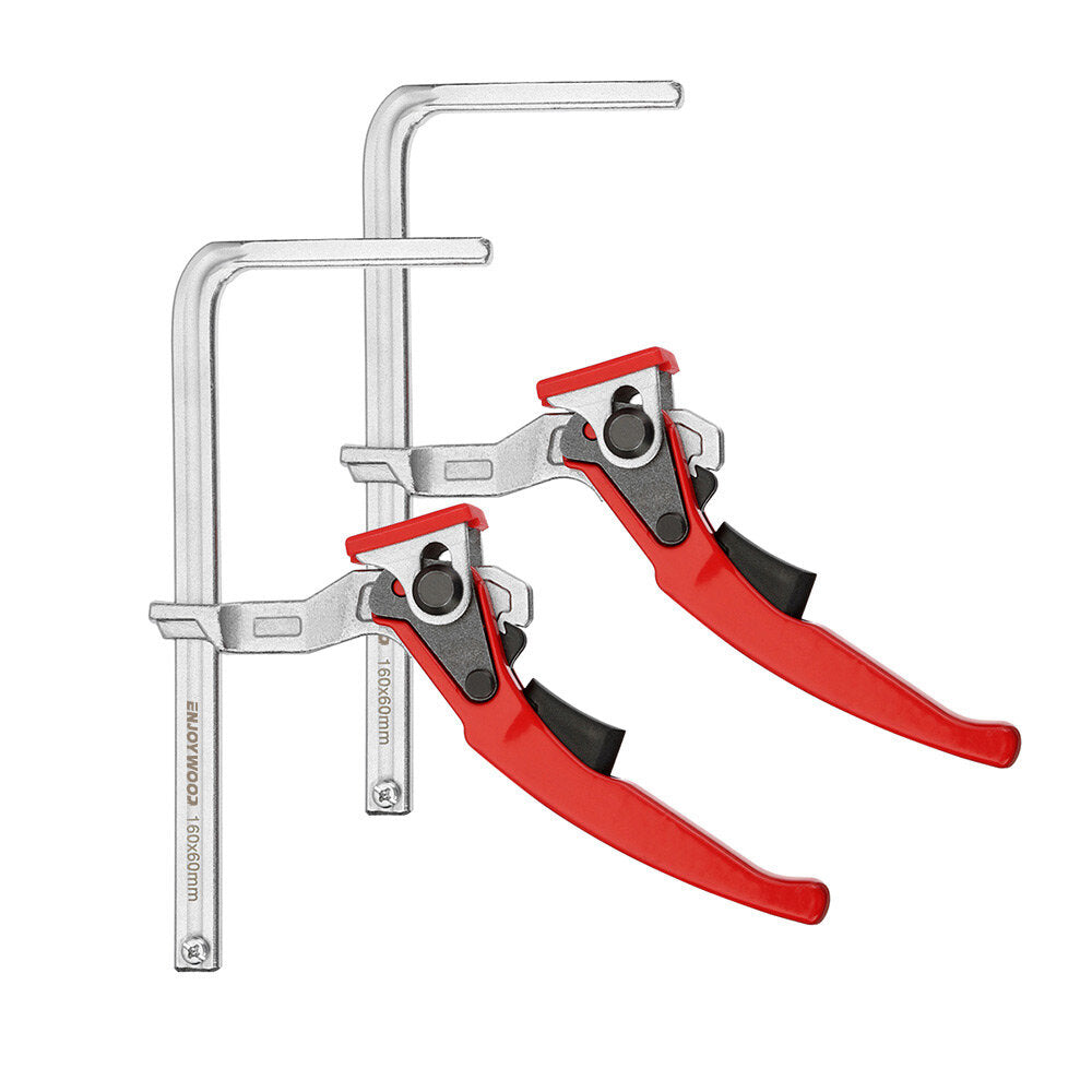 2/4PCS Alloy Steel Quick Ratchet Track Saw Guide Rail Clamps for MFT Table & Most Brands - 220kg Clamping Force