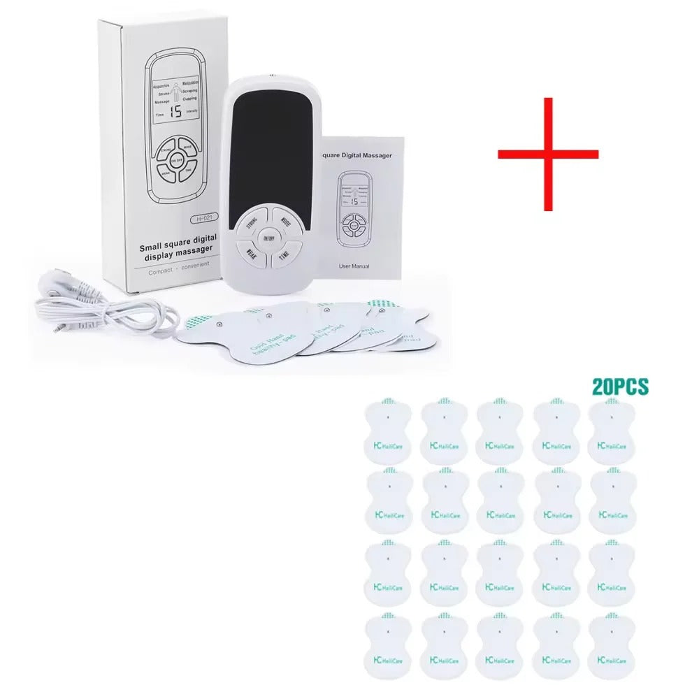 Portable Micro-Current Body Massager with 6 Modes, Adjustable Intensity, LCD Screen, Ideal for Travel and Relaxation