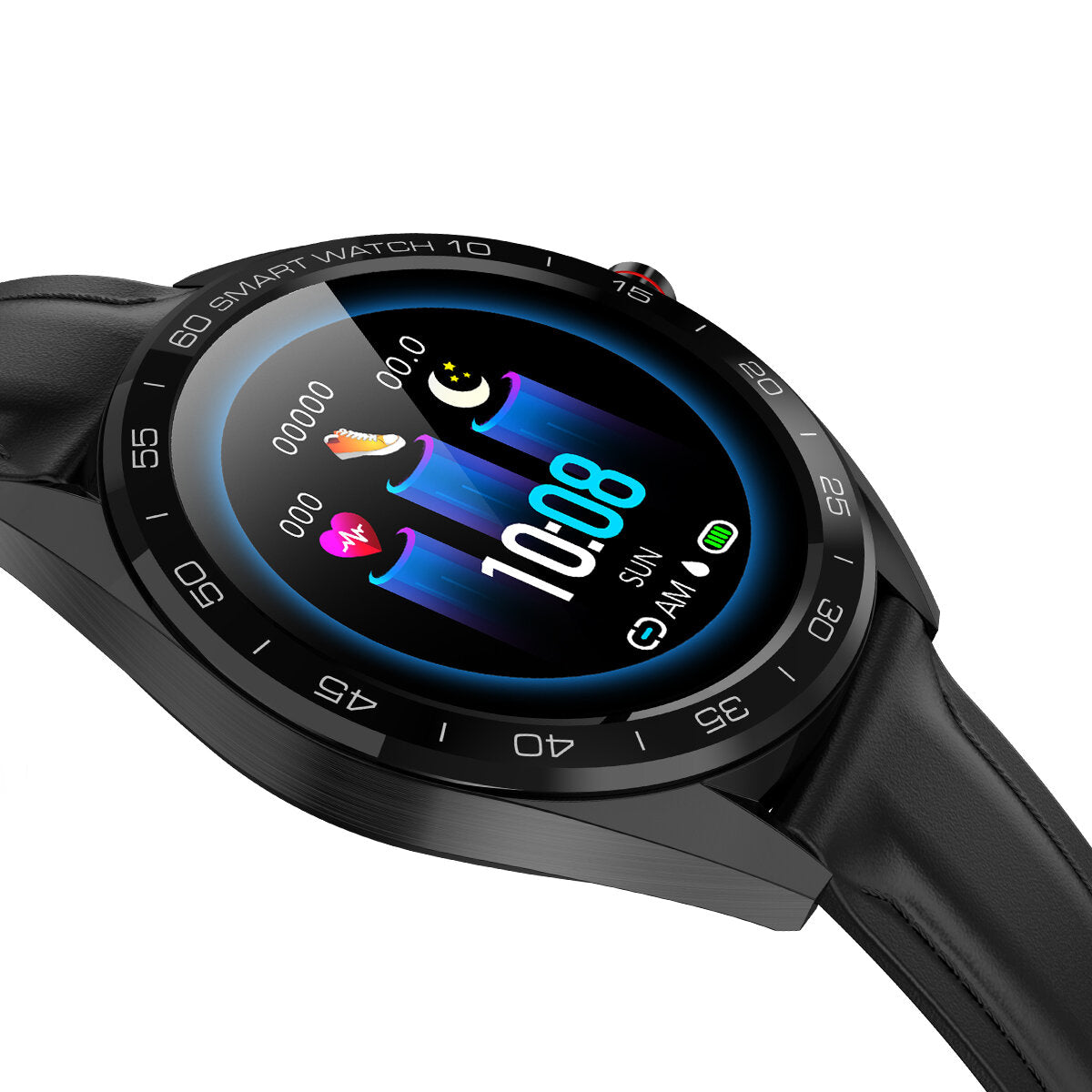 Full Touch Color Screen Smart Watch Multi Function Business Style HR and Blood Pressure Monitor Wristband