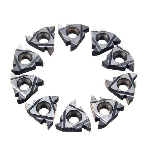 10pcs 16ER AG55 Tungsten Steel Inserts External Turning Tool Holder Inserts