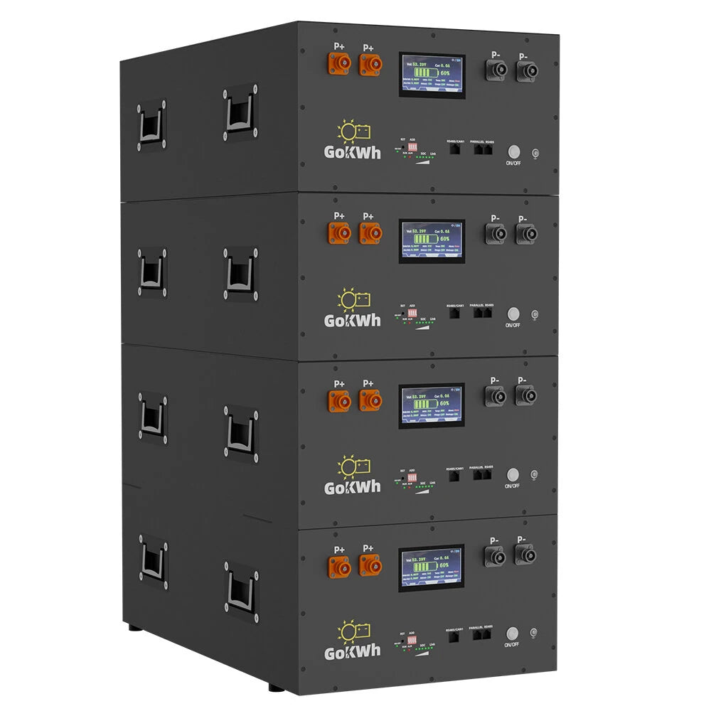 51.2V 340Ah LiFePO4 Lithium Battery Pack Energy Storage Box with Touch LCD Screen