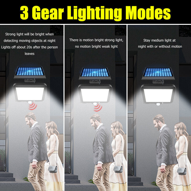 LED Solar PIR Motion Sensor Street Light Outdoor Garden Wall Security Flood