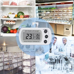 3.5in x 1.8in Waterproof Digital Refrigerator Thermometer For Kitchen Restaurants