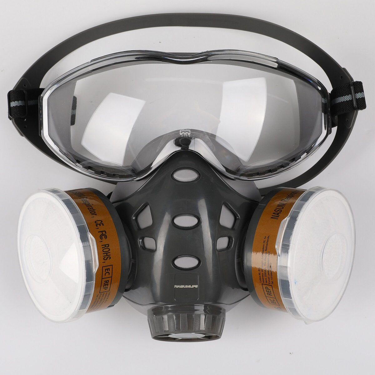 Respiratory Face Cover Mask Reusable Glasses Goggle with Ear Plugs Filters for Dust Protection Polishing