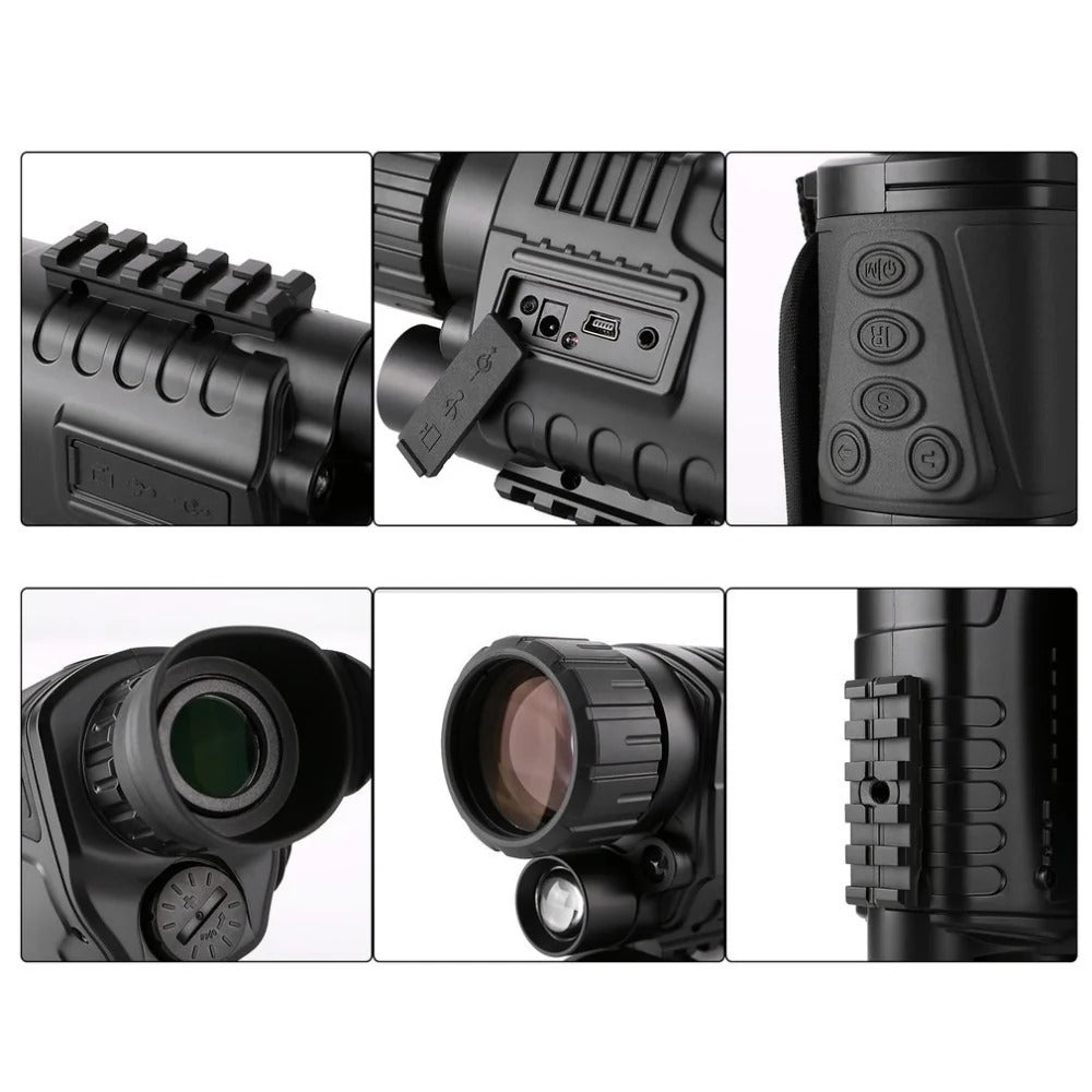 200M IR Night Vision Telescope - Digital Hunting Scope with Photo/Video Recording & Replay