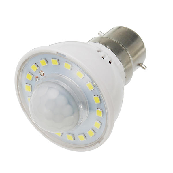 E27 B22 3W Human Body Infrared Sensor Warm White Pure White LED Light Bulb for Stairway AC220V