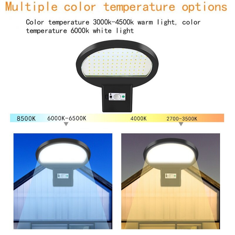 90LEDs Solar Powered Light Outdoor Waterproof Motion Sensor Street Light for Garden Decoration