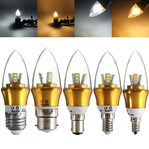 Dimmable LED Bulb 3W Chandelier Candle Light Lamp AC 220V