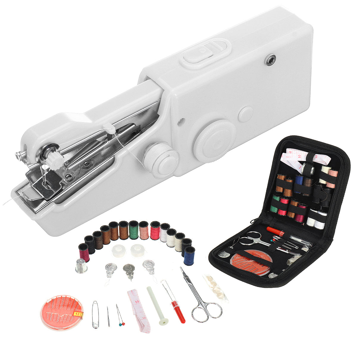 Without Battery Hand-held Electric Sewing Set Pink/Black/White Hand-held Sewing Machine