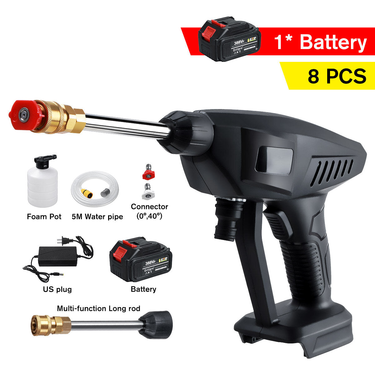 Cordless Portable High Pressure Car Washer Cleaner Car Washing Guns