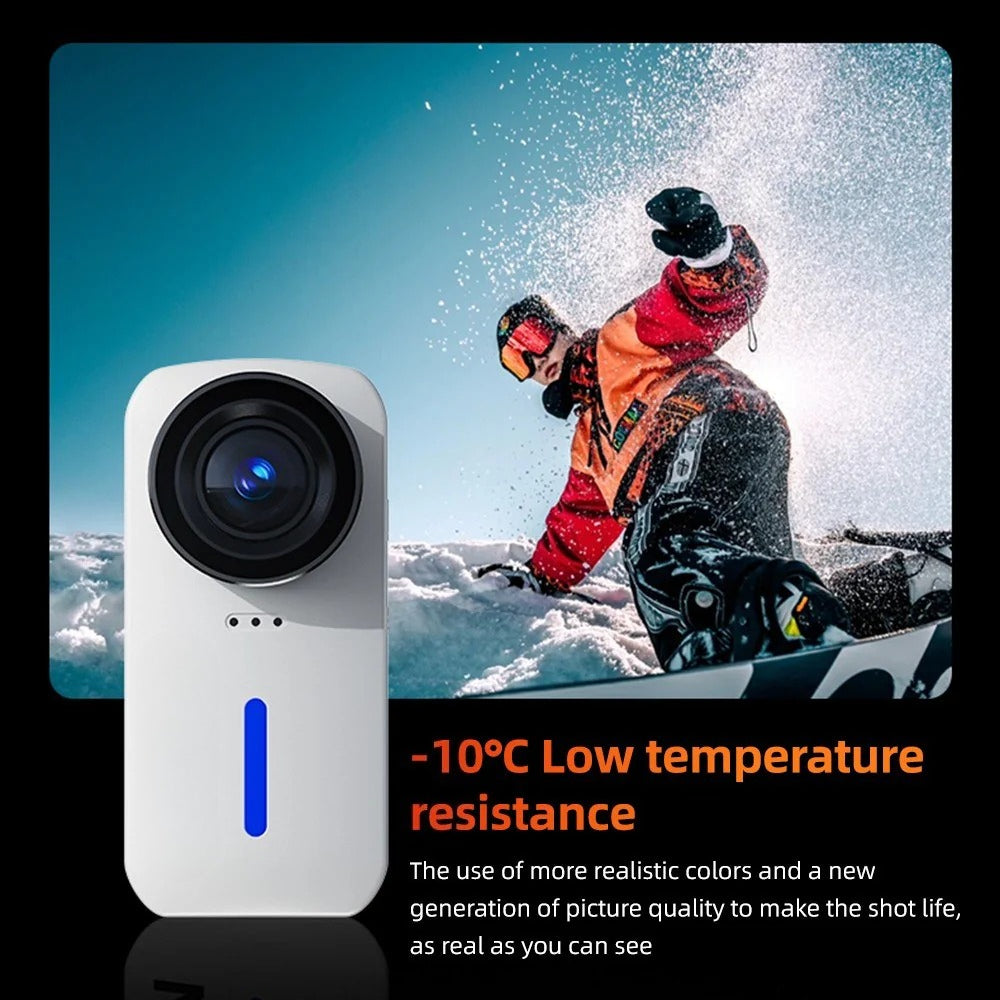 Outdoor 4K 30FPS WiFi Sports Camera - 125° Wide, Anti-Shake, 98FT Waterproof for Travel & Action