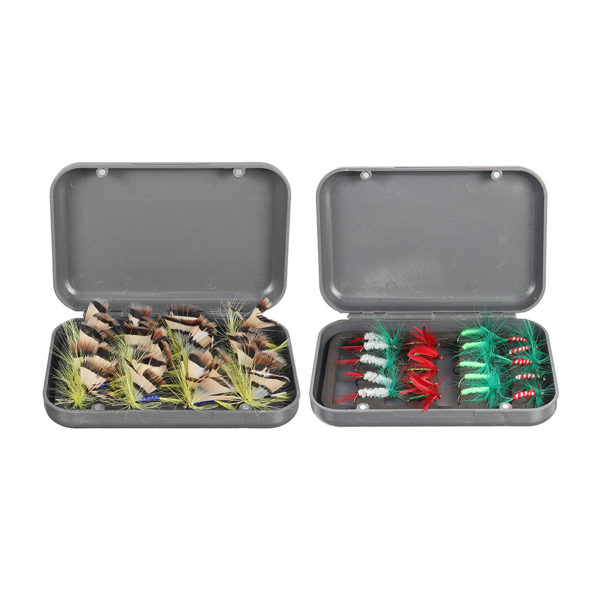 20 Pcs Fishing Lures Portable Metal Fly Hook Used for Trout Freshwater Saltwater Outdoor Fishing Tackle