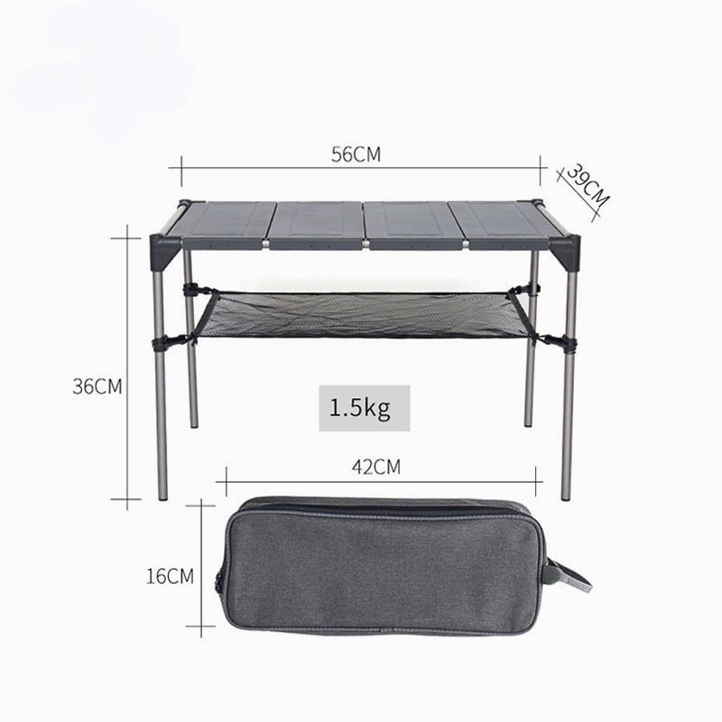 Outdoor Camping Desk Aluminum Alloy Folding Table Portable Picnic Fishing Beer Table Lightweight Rain-Proof Detachable