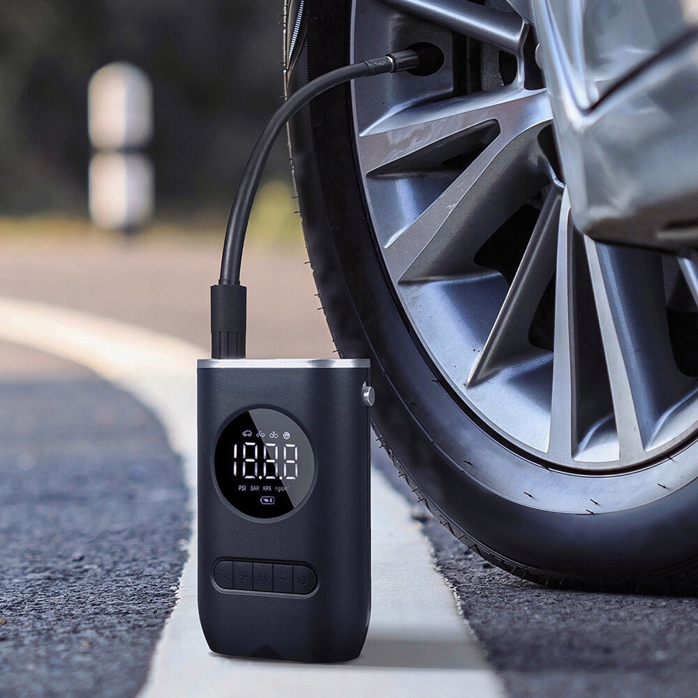 4000mAh 150PSI OLED Display Wireless Air Pump Digital Tire Pressure Detection LED Tyre Inflator TP03 For Car Bike Motorcycle Ball Toy
